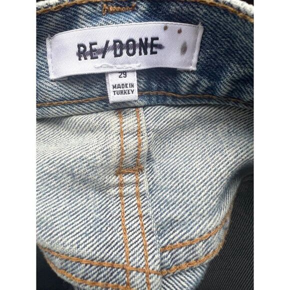 NWT RE/DONE Originals 70's Stove Pipe Jeans in Medium Cool Blue Size 29 Straight - Picture 9 of 10
